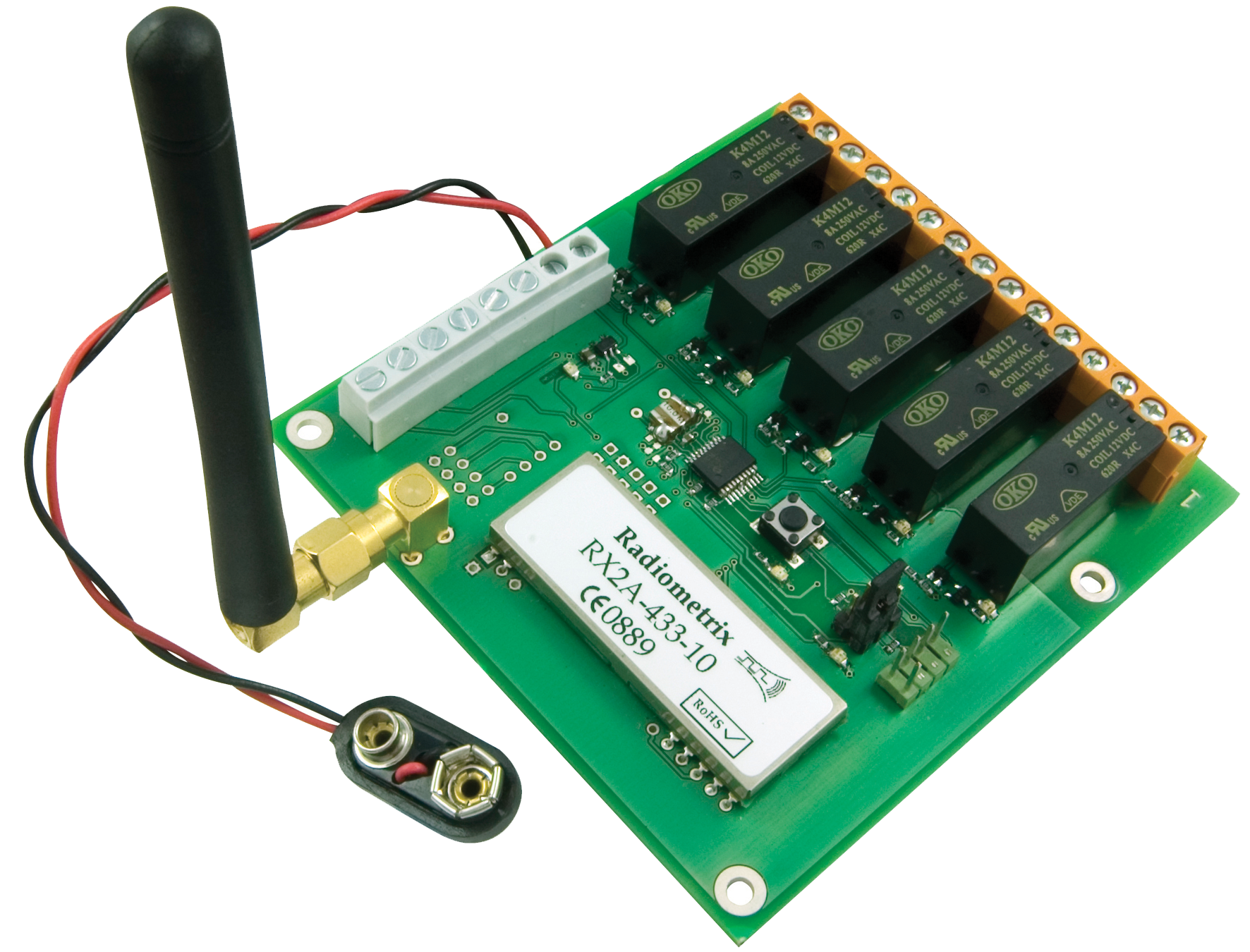Radiometrix KDEC – Code hopping receiver with up to 5 relay outputs
