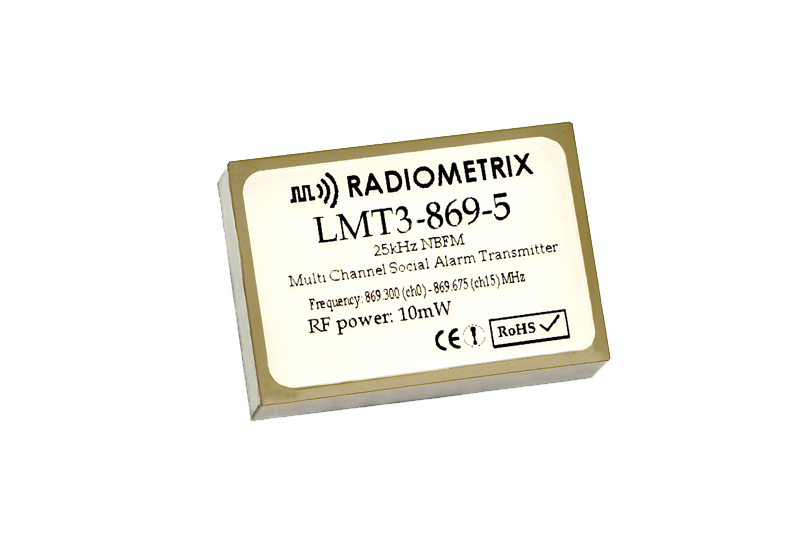 Radiometrix LMT3 – NBFM Multi-channel transmitter for 868MHz SRD band