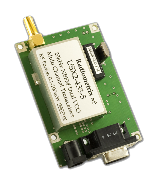 Radiometrix M48-433-USX2 – UHF NBFM multi channel RS232 radio modem