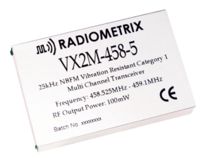 Radiometrix VX2M &ndash; NBFM Vibration resistant Category 1 Multi-channel Transceiver