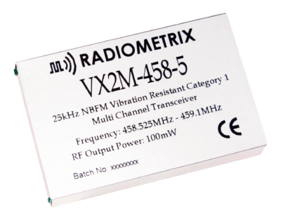 Radiometrix VX2M – NBFM Vibration resistant Category 1 Multi-channel Transceiver