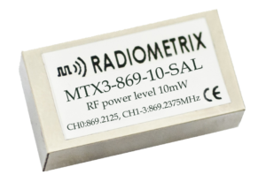 Radiometrix MTX3 – 868MHz band NBFM sub-miniature TX