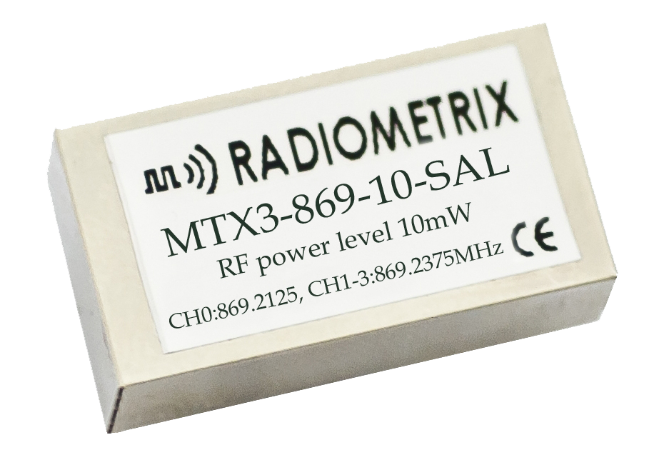 Radiometrix MTX3 – 868MHz band NBFM sub-miniature TX