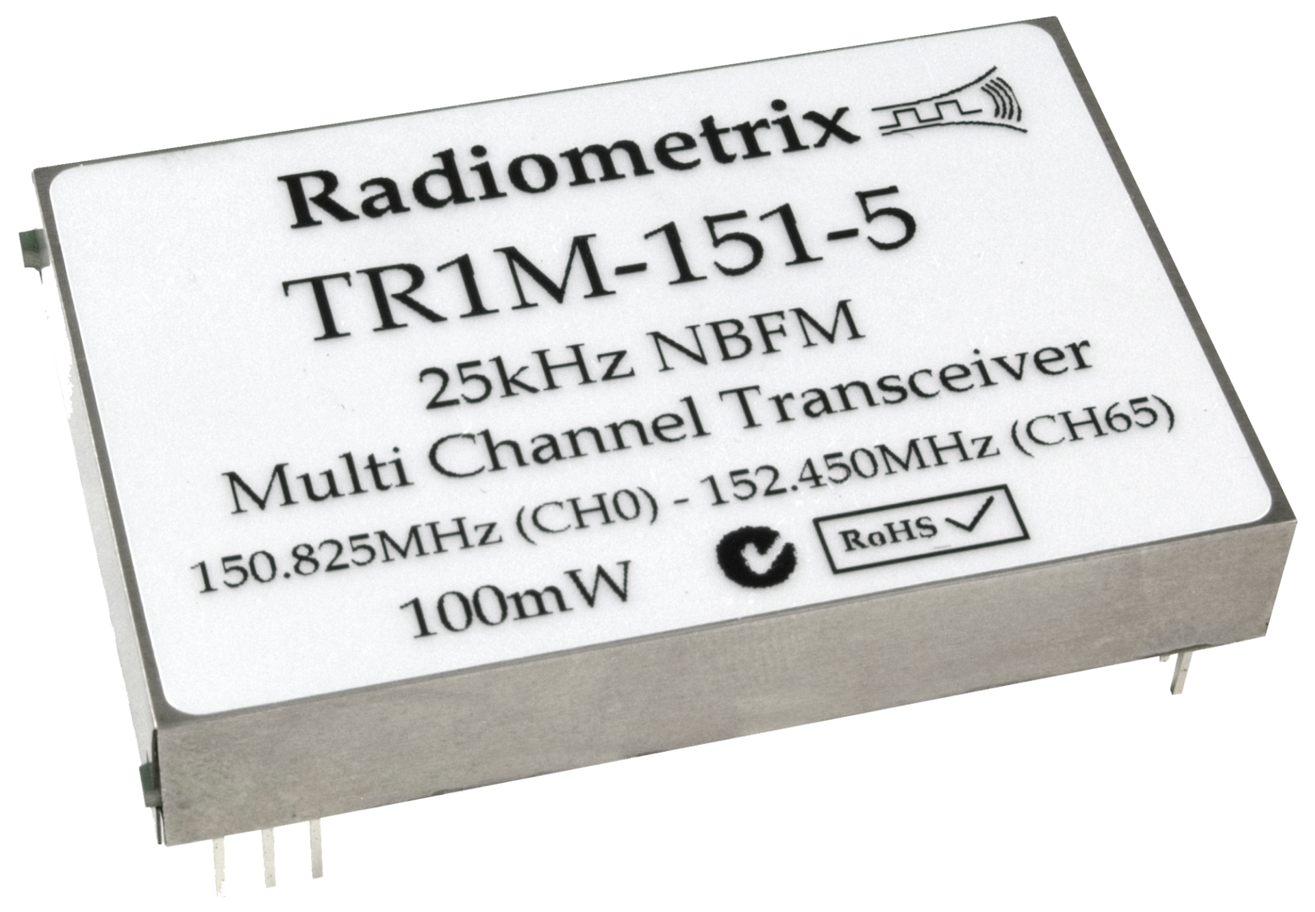 Radiometrix TR1M-151 25kHz NBFM 100mW multi-channel transceiver