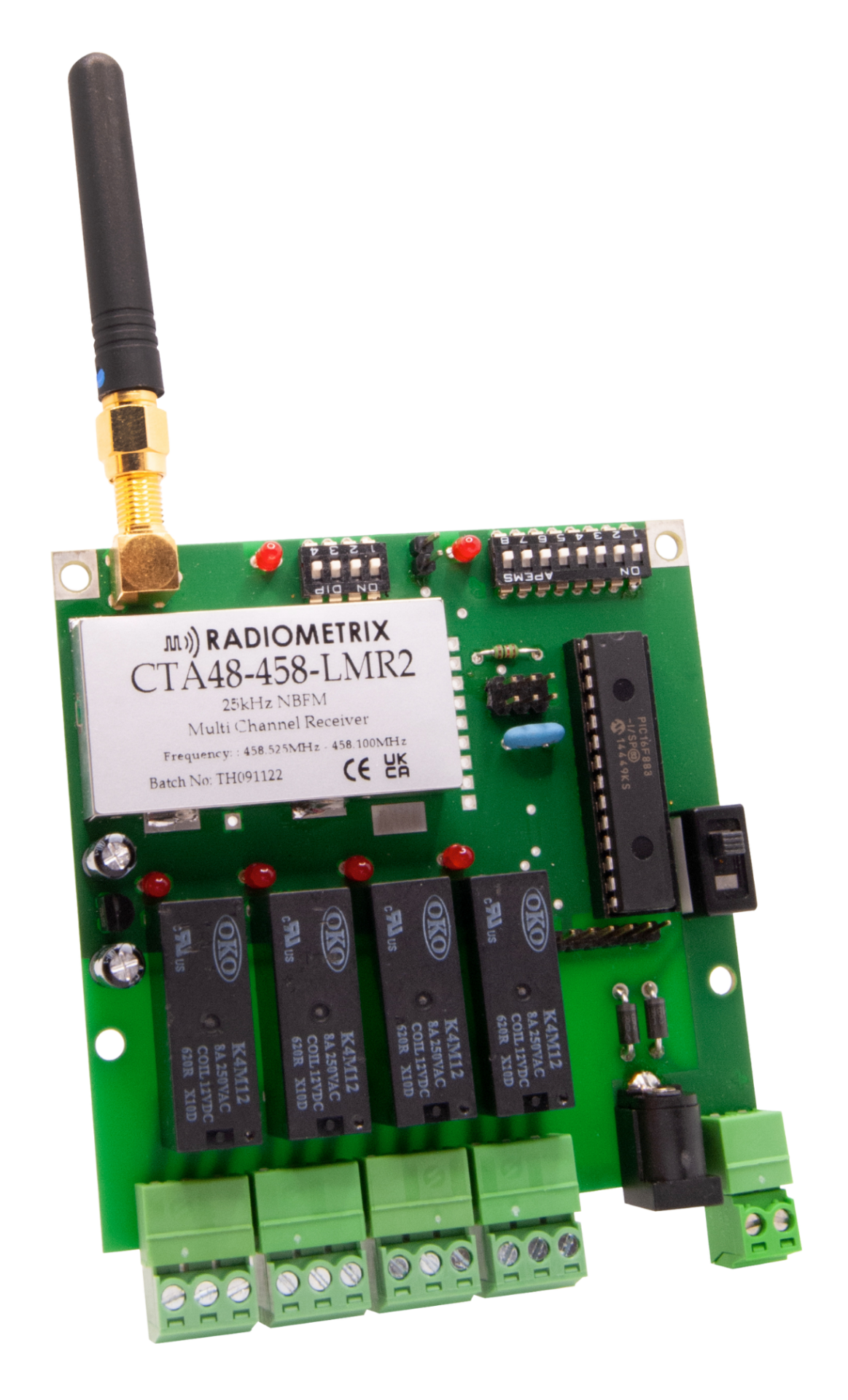 Radiometrix CTA48 App. boards – CTA88 chip based 4-channel I/O Application Boards
